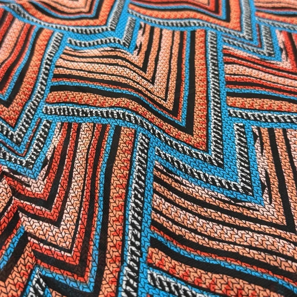 Fire Los Angeles Chevron Geometric Print Mini Dress XS - fabric