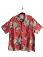 American Eagle Outer Banks Floral Print Camp Collar Shirt XL - front