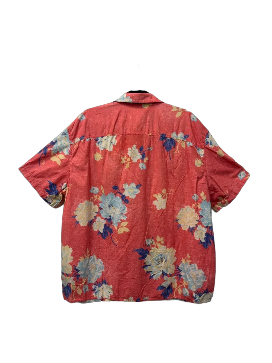 American Eagle Outer Banks Floral Print Camp Collar Shirt XL - back