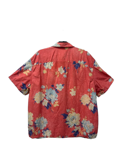 American Eagle Outer Banks Floral Print Camp Collar Shirt XL - back