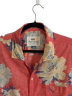 American Eagle Outer Banks Floral Print Camp Collar Shirt XL - label