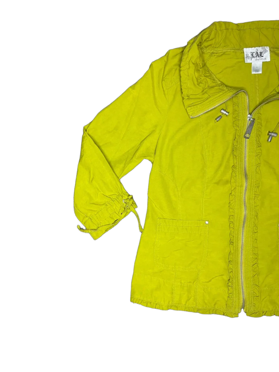LAL Chartreuse Zip-Up Lightweight Jacket Medium - detail