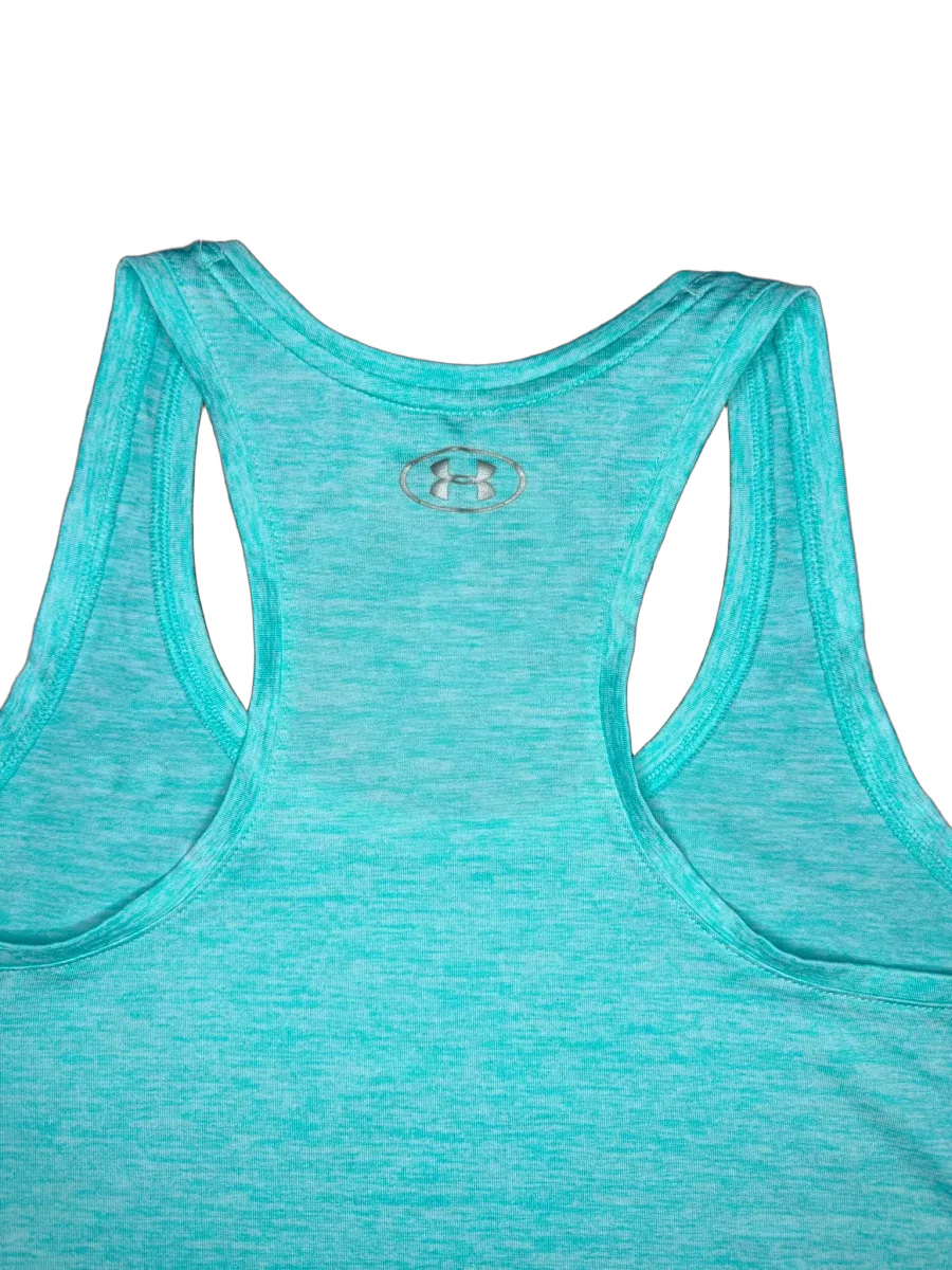 Under Armour HeatGear Racerback Tank Top Teal - detail