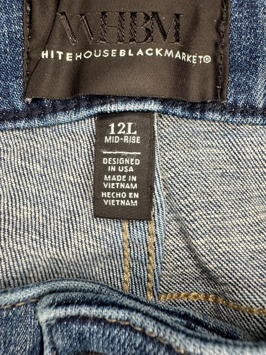 White House Black Market Mid-Rise Slim Boot Jeans - label