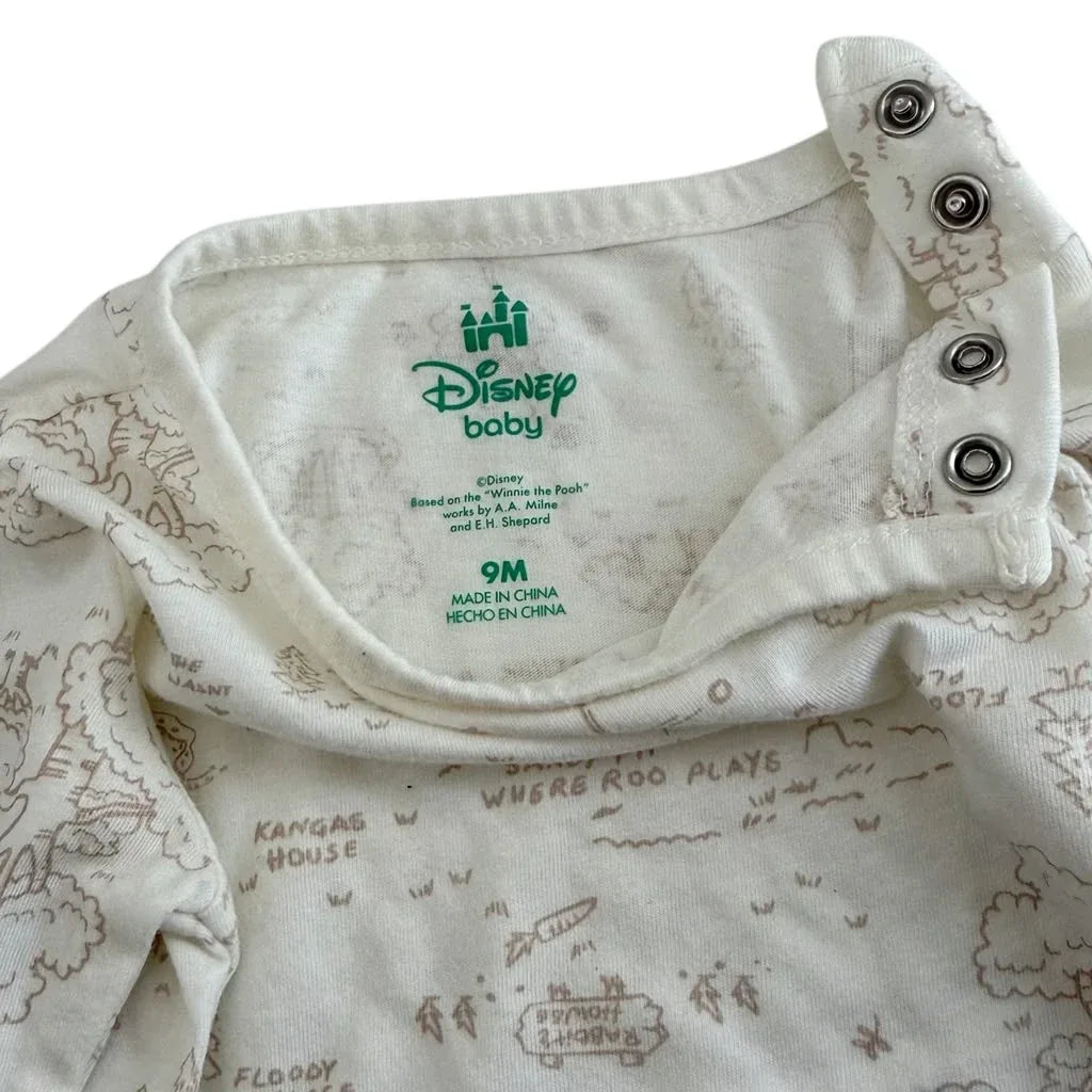 Disney Baby Winnie the Pooh Sherpa Overall Set 9M - label