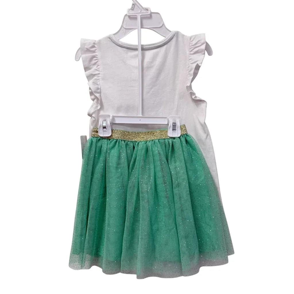 Maggie & Zoe Unicorn Graphic Top Tutu Skirt Set with Headband - back