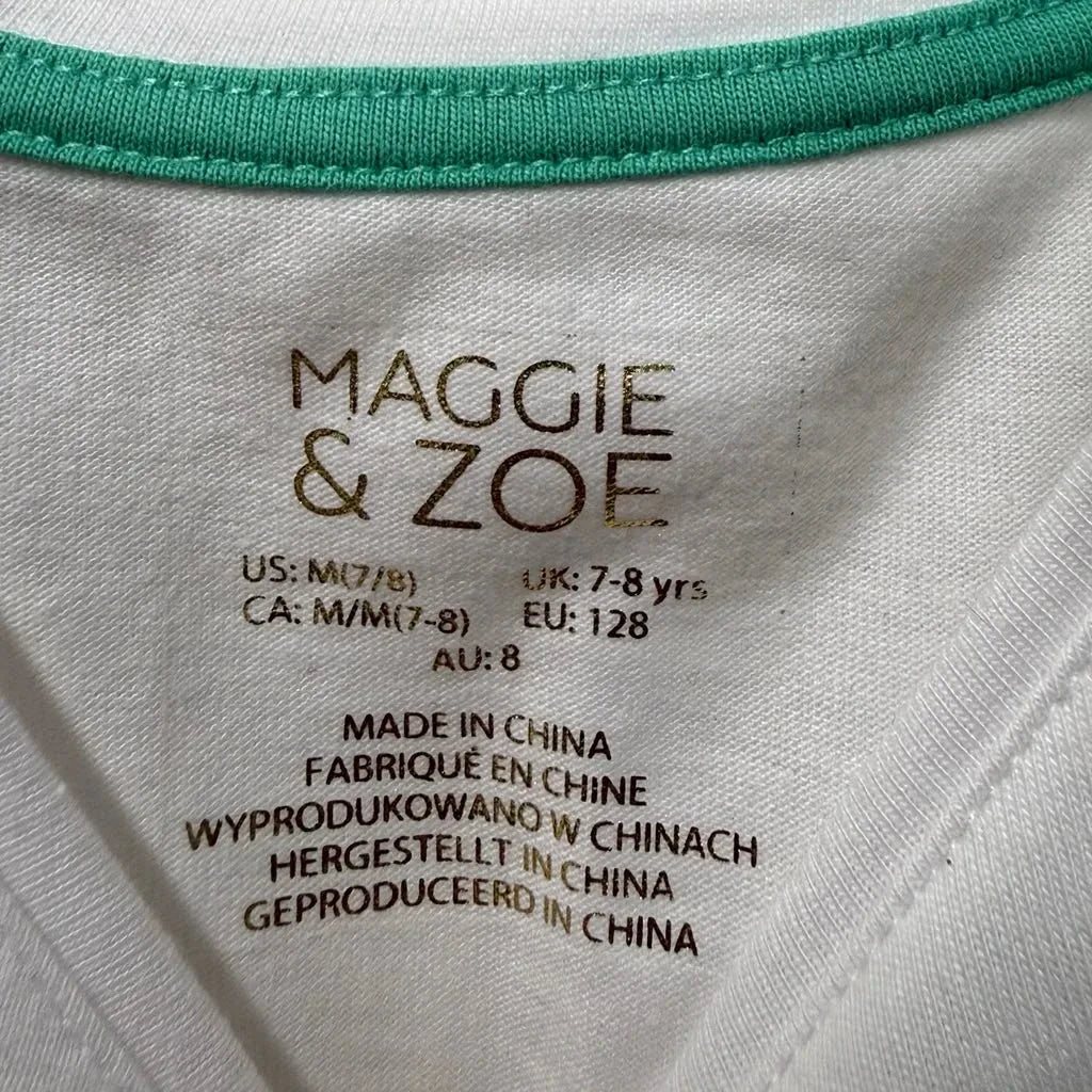 Maggie & Zoe Unicorn Graphic Top Tutu Skirt Set with Headband - label
