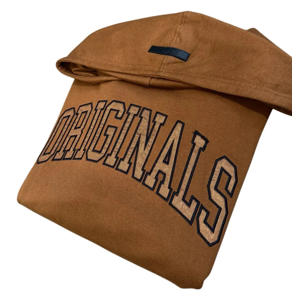 Originals Brooklyn Cloth Graphic Pullover Hoodie Brown - front