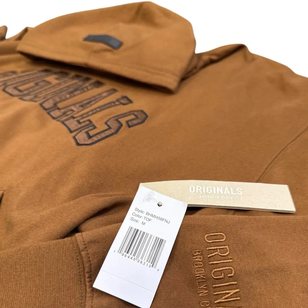 Originals Brooklyn Cloth Graphic Pullover Hoodie Brown - detail