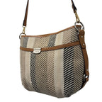 Rosetti Woven Chevron Stripe Crossbody Bag - front