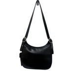Coach Vintage Glove-Tanned Leather Shoulder Bag Black - front