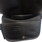 Coach Vintage Glove-Tanned Leather Shoulder Bag Black - detail