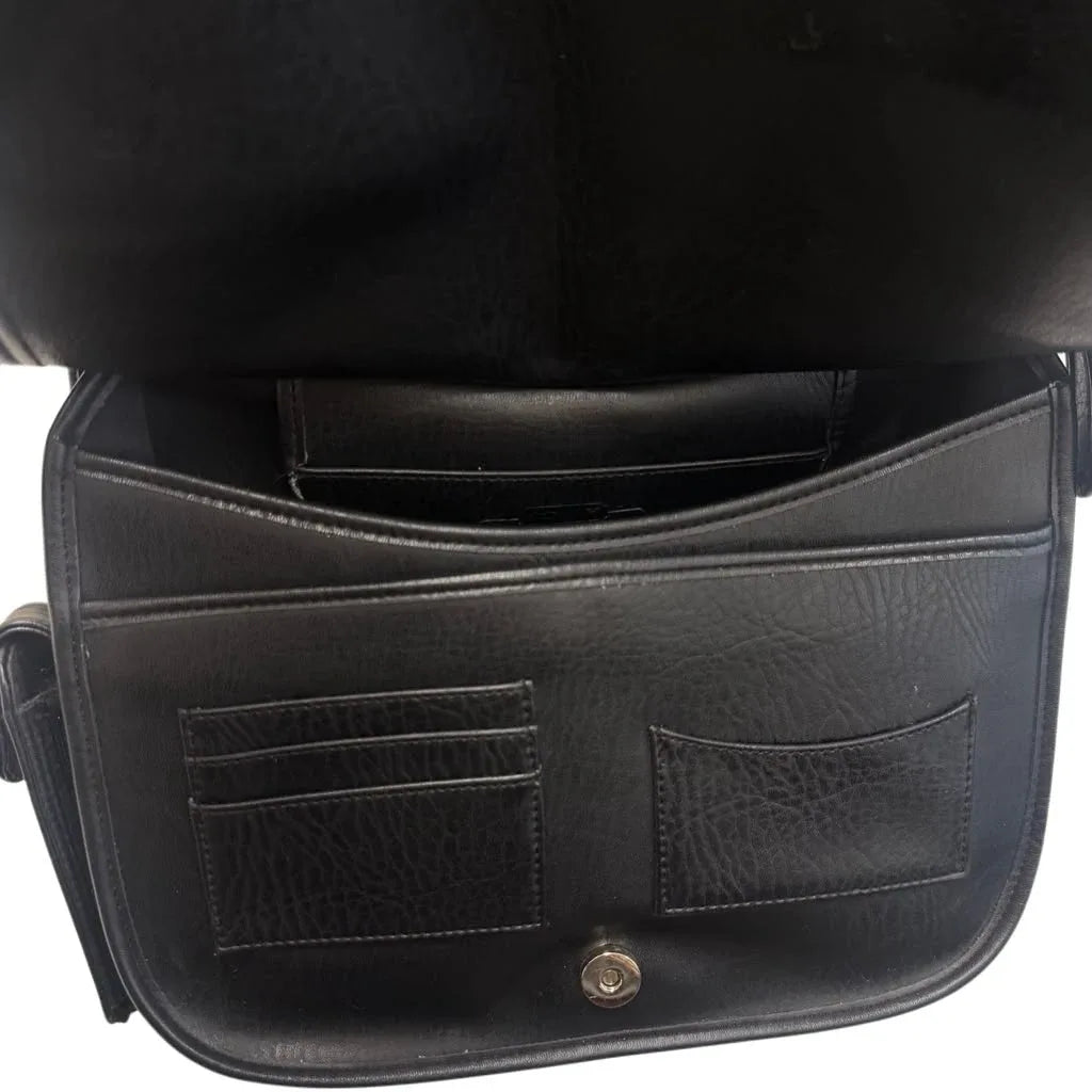 Coach Vintage Glove-Tanned Leather Shoulder Bag Black - detail