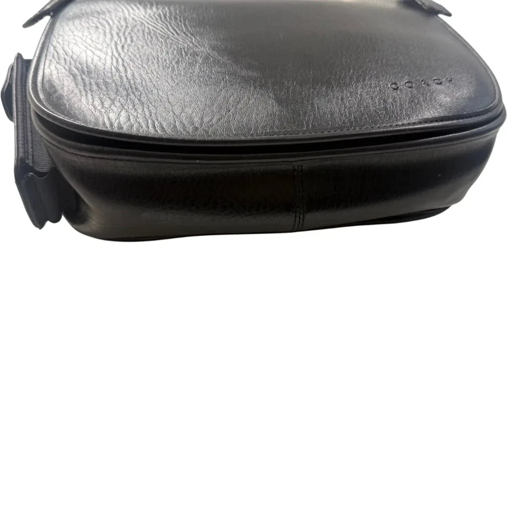 Coach Vintage Glove-Tanned Leather Shoulder Bag Black - back