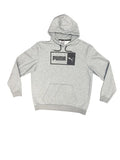 Puma Box Logo Pullover Hoodie Grey Heather XL - front
