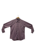 Purple Burgundy Micro-Check Button-Down Shirt - front