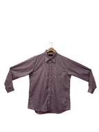 Purple Burgundy Micro-Check Button-Down Shirt - front