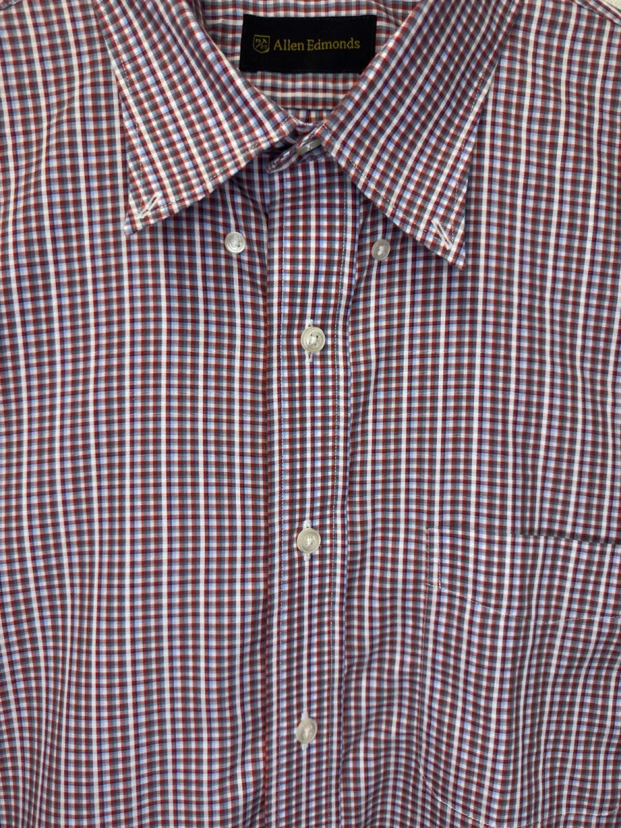Purple Burgundy Micro-Check Button-Down Shirt
