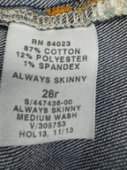 Gap 1969 Skinny Jeans Medium Blue Size 28
