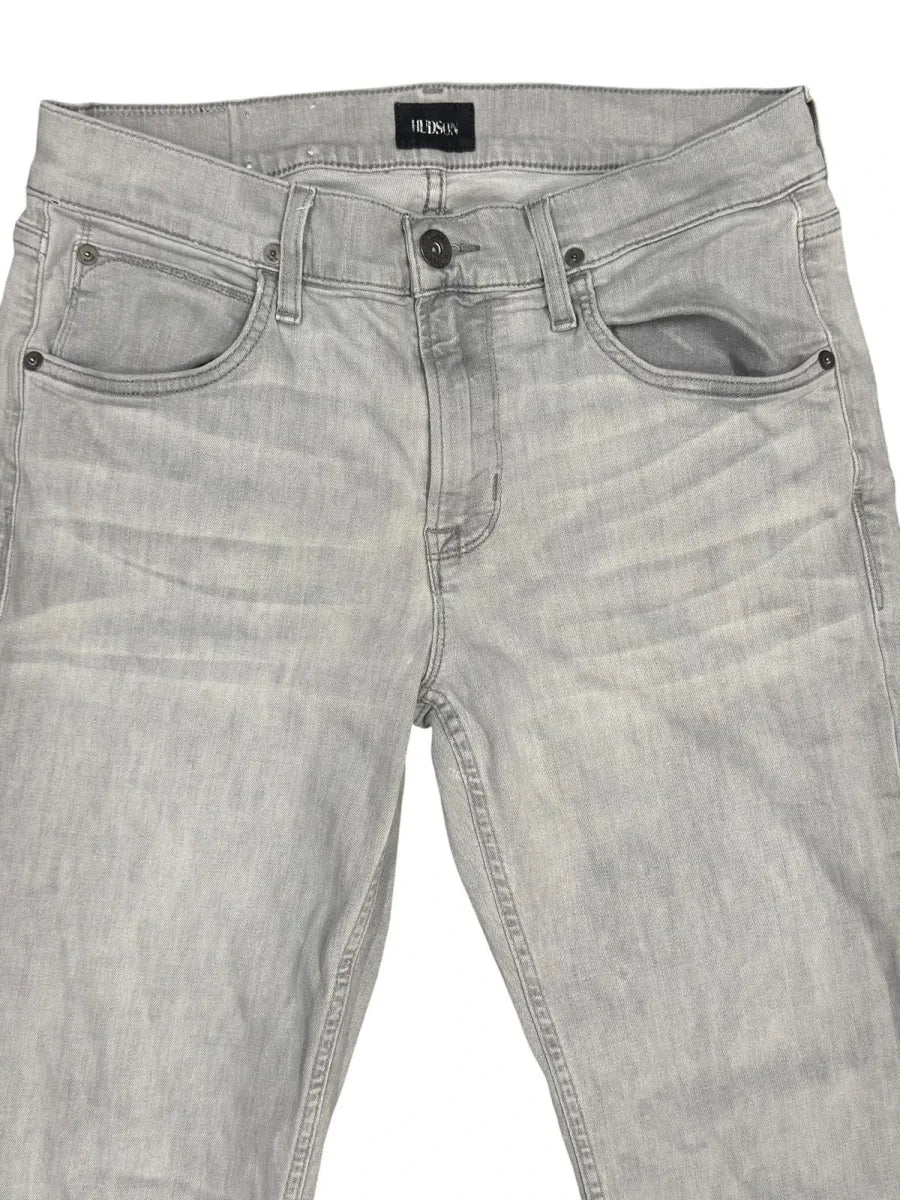 Hudson Blake Slim Straight Jeans Light Grey - detail