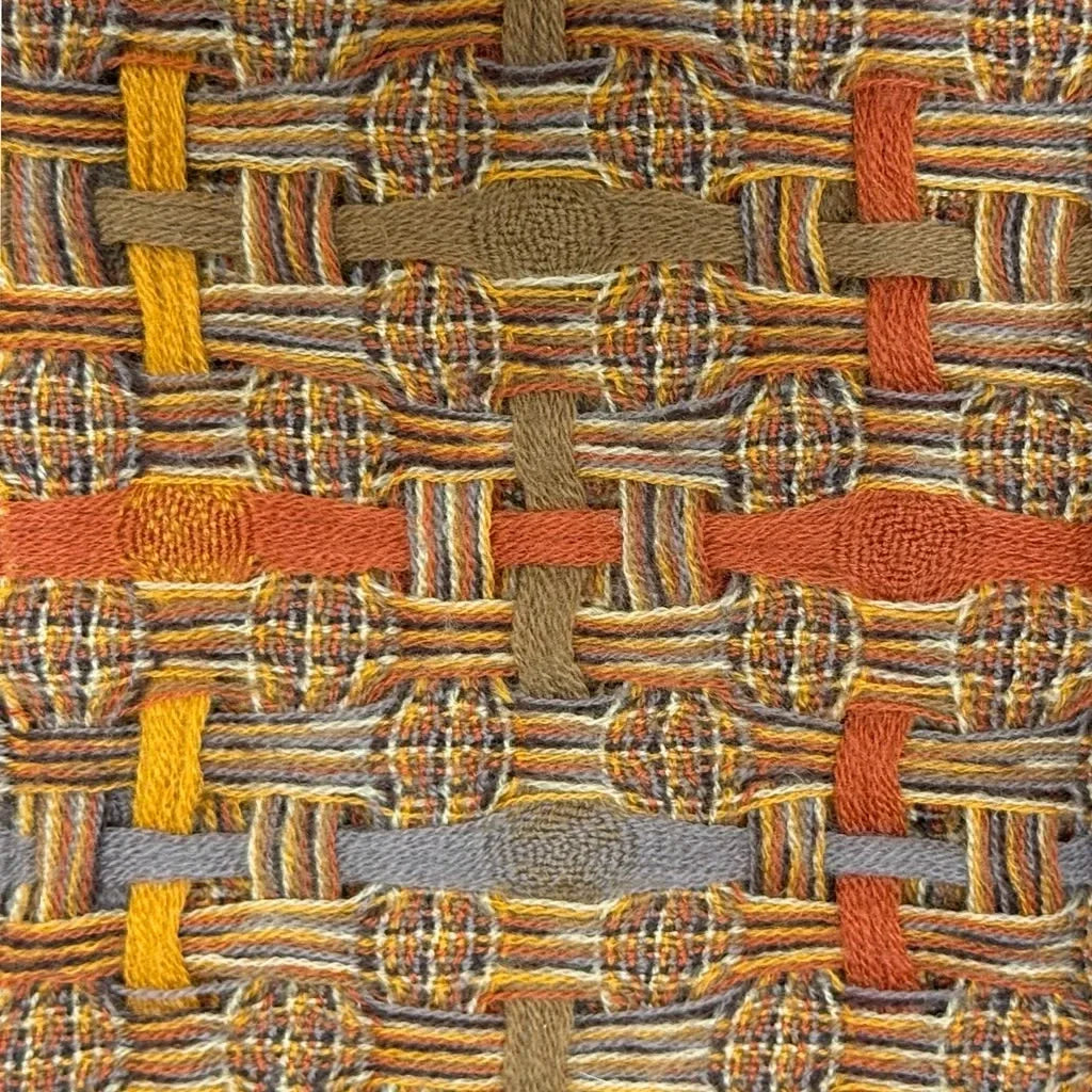United Colors of Benetton Wool Multicolor Fringe Scarf - fabric