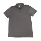 Volcom Stone Logo Short Sleeve Polo Shirt Charcoal - front
