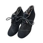 TOMS Desert Wedge Bootie Lace-Up Ankle Boot Black