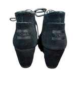 TOMS Desert Wedge Bootie Lace-Up Ankle Boot Black - back