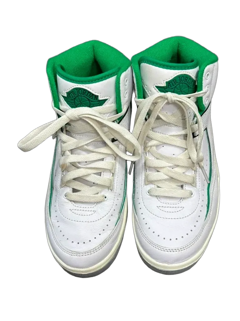 Nike Air Jordan 2 Retro Lucky Green High-Top Sneakers - front