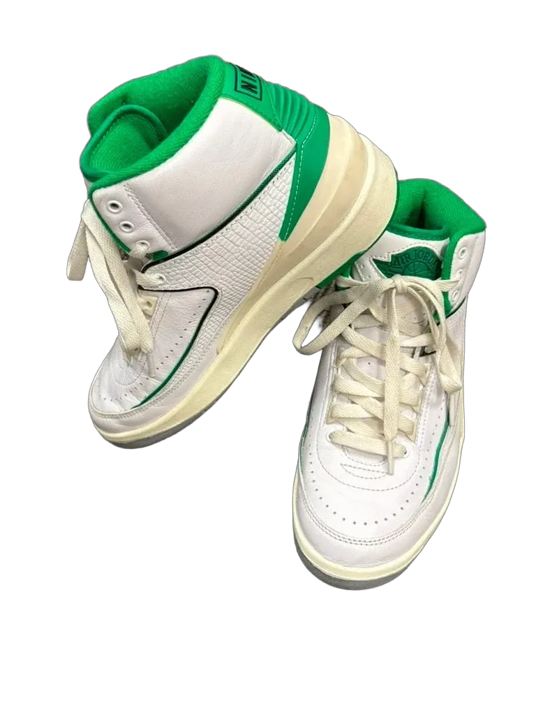 Nike Air Jordan 2 Retro Lucky Green High-Top Sneakers - detail