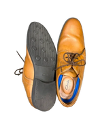 Clarks Tan Leather Plain Toe Derby Oxford - detail