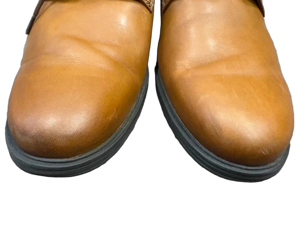 Clarks Tan Leather Plain Toe Derby Oxford