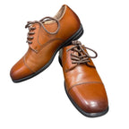 Florsheim Boys Tan Leather Cap-Toe Oxford Dress Shoe - front