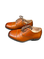 Florsheim Boys Tan Leather Cap-Toe Oxford Dress Shoe - front