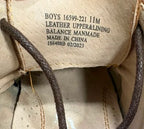 Florsheim Boys Tan Leather Cap-Toe Oxford Dress Shoe - tag