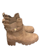 Dream Pairs Suede Chelsea Ankle Boots Buckle Strap - detail