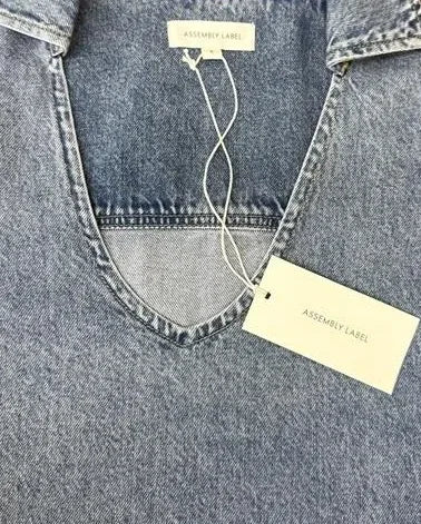 Assembly Label Genevieve Denim Mini Dress Light Blue - detail
