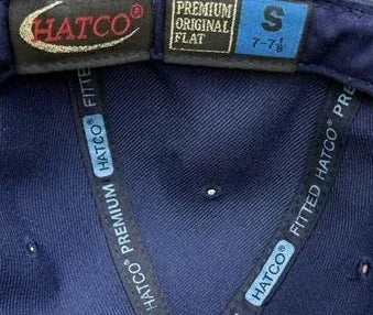 Hatco Washington Fitted Baseball Cap Navy Blue - tag