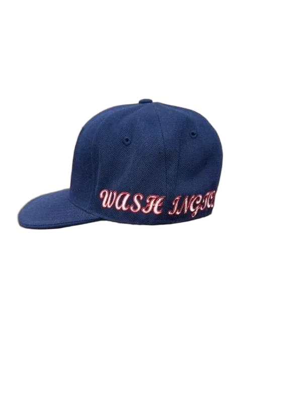 Hatco Washington Fitted Baseball Cap Navy Blue - detail