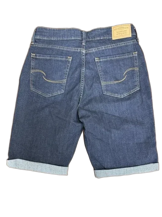 Levi Strauss Signature Bermuda Denim Shorts Dark Blue - back