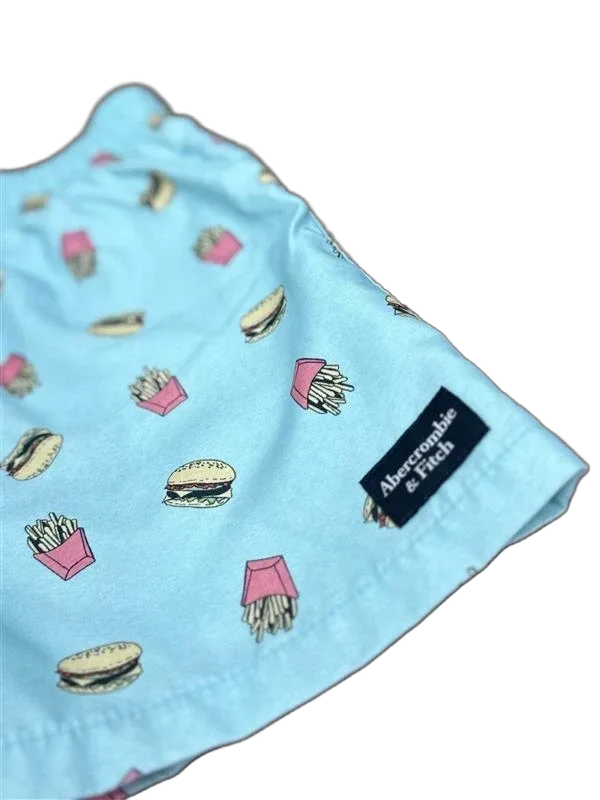 Abercrombie & Fitch Kids Burger Fries Swim Shorts Mint - detail