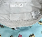 Abercrombie & Fitch Kids Burger Fries Swim Shorts Mint - label