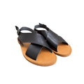 Universal Thread Black Crossover Strap Slingback Sandals - front