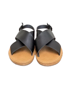 Universal Thread Black Crossover Strap Slingback Sandals - front