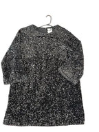 H&M Black Sequin Mini Shift Dress