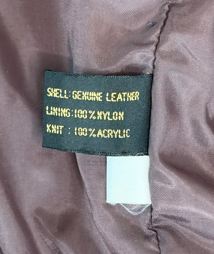 Cooper Genuine Leather Hooded Bomber Jacket Dark Brown - tag