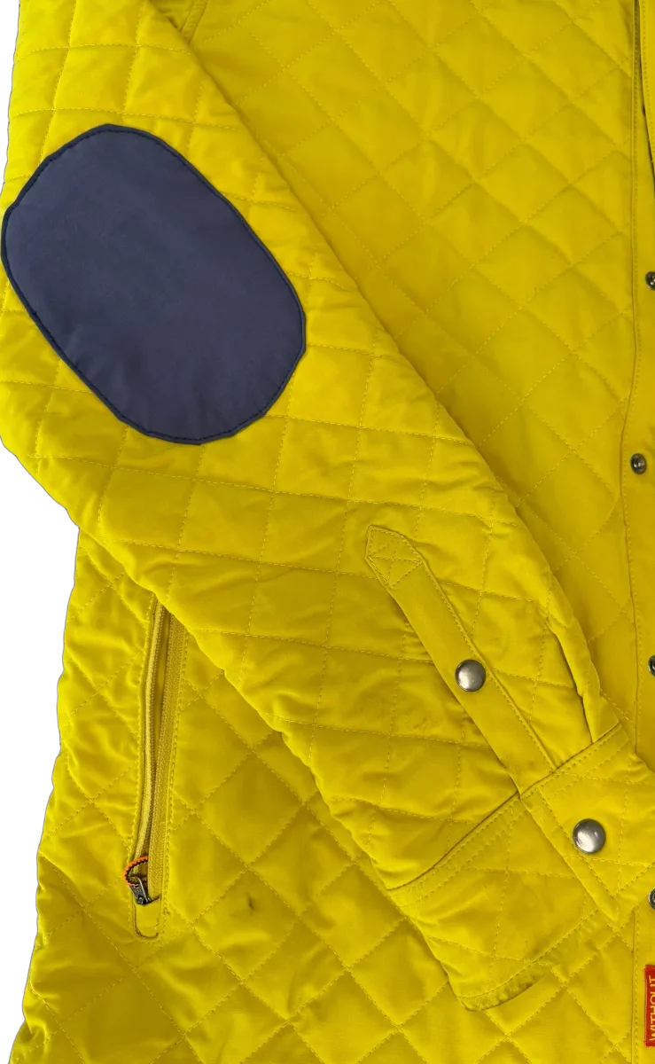Without Walls Quilted Snap-Front Shirt Jacket Yellow - detail