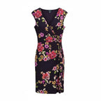 Chaps Floral Print Faux Wrap Dress XL