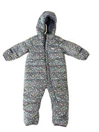 Eddie Bauer Floral Puffer Snowsuit Baby Bunting Navy