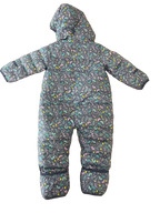 Eddie Bauer Floral Puffer Snowsuit Baby Bunting Navy - back